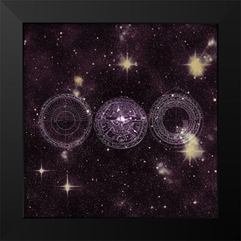 Starfield 5 Black Modern Wood Framed Art Print by Kimberly, Allen