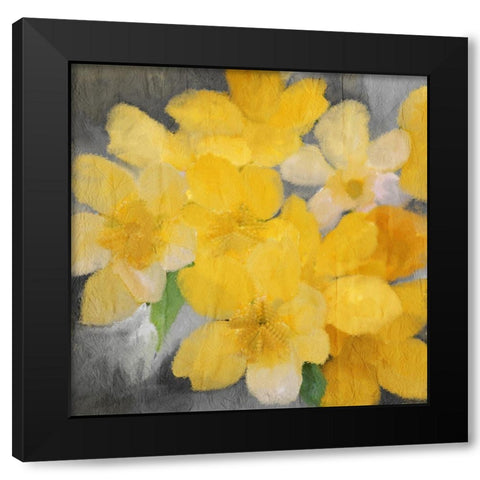 Sunshine Blooms Black Modern Wood Framed Art Print with Double Matting by Kimberly, Allen