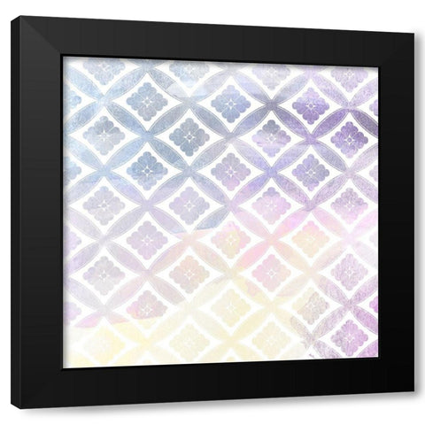 Watercolor Pattern 1 Black Modern Wood Framed Art Print with Double Matting by Kimberly, Allen