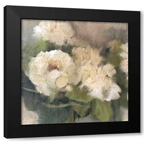 Summer Hydrangeas 2 Black Modern Wood Framed Art Print with Double Matting by Kimberly, Allen