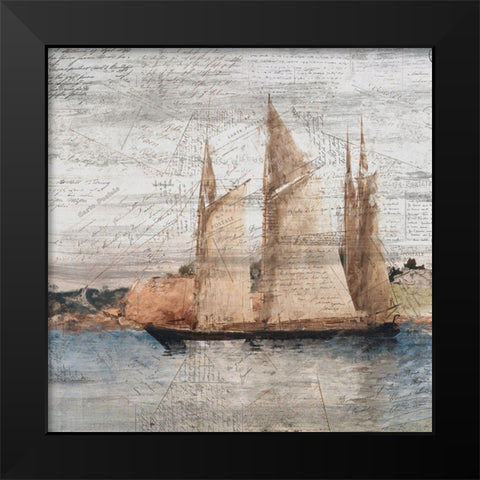Sailing 1 Black Modern Wood Framed Art Print by Kimberly, Allen