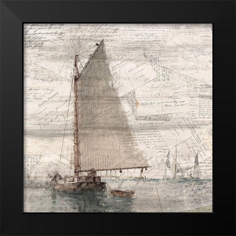 Sailing 2 Black Modern Wood Framed Art Print by Kimberly, Allen
