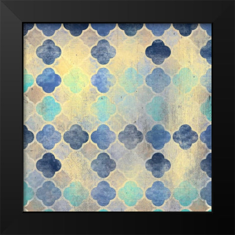 Indigo Marble Pattern Black Modern Wood Framed Art Print by Allen, Kimberly