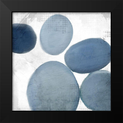 Geo Blue 1 Black Modern Wood Framed Art Print by Kimberly, Allen