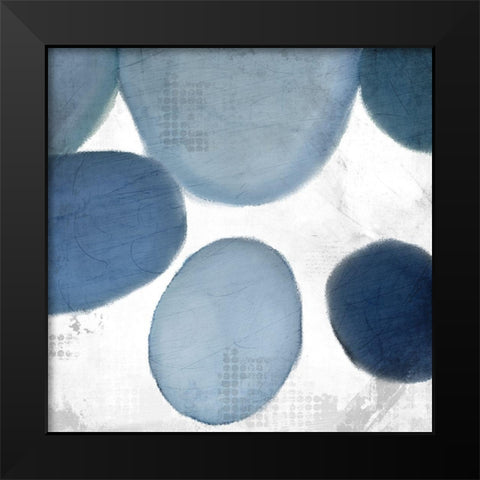 Geo Blue 2 Black Modern Wood Framed Art Print by Kimberly, Allen