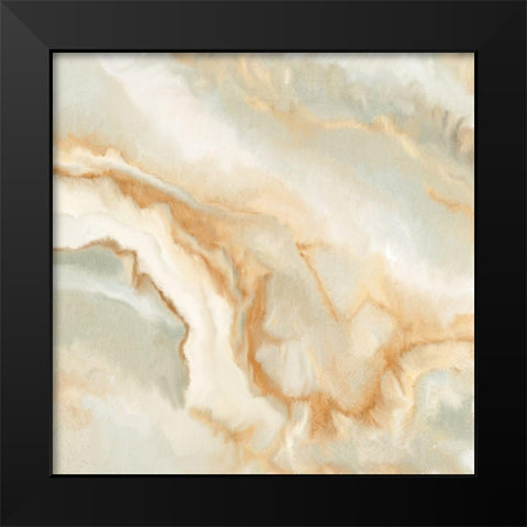Mint Gold Black Modern Wood Framed Art Print by Kimberly, Allen