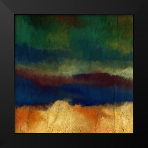 Layers of Jewel Black Modern Wood Framed Art Print by Kimberly, Allen