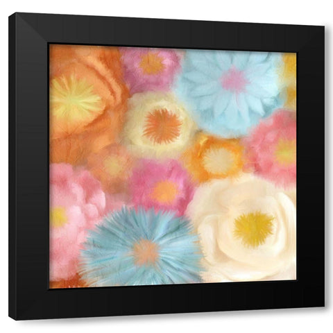 Cluster of Blooms 1 Black Modern Wood Framed Art Print with Double Matting by Kimberly, Allen
