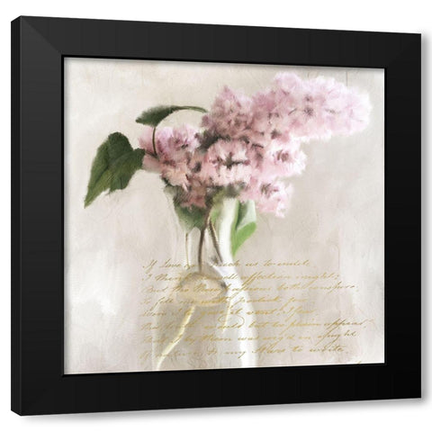 Hydrangea Purple Black Modern Wood Framed Art Print with Double Matting by Kimberly, Allen