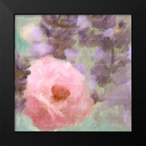 Pink Bloom 1 Black Modern Wood Framed Art Print by Kimberly, Allen