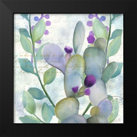 Watercolor Floral 5 Black Modern Wood Framed Art Print by Kimberly, Allen