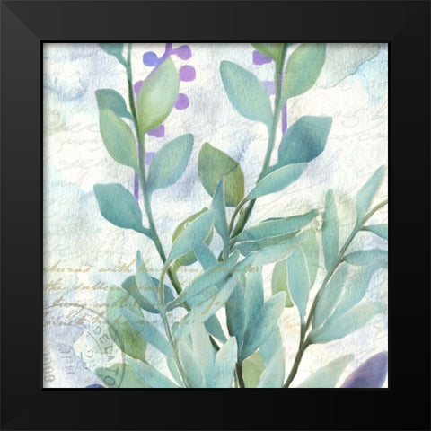 Watercolor Floral 6 Black Modern Wood Framed Art Print by Kimberly, Allen