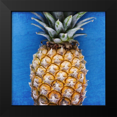 Pineapple Blue 2 Black Modern Wood Framed Art Print by Kimberly, Allen