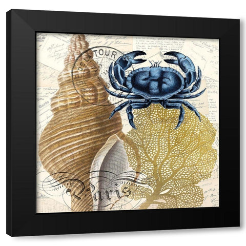 Coastal Day 1 Black Modern Wood Framed Art Print by Kimberly, Allen