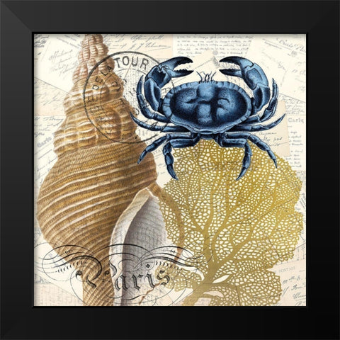 Coastal Day 1 Black Modern Wood Framed Art Print by Kimberly, Allen