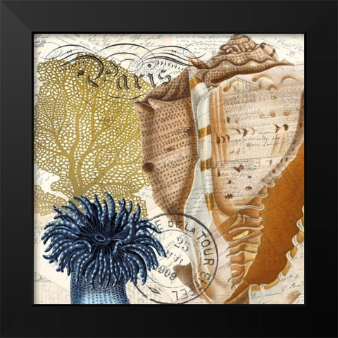 Coastal Day 2 Black Modern Wood Framed Art Print by Kimberly, Allen