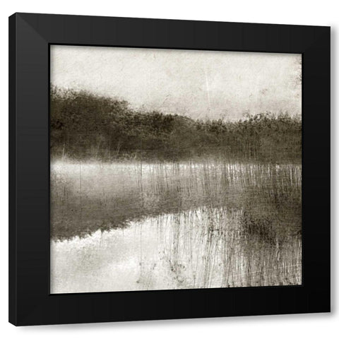 Misty Morning on the Lake Black Modern Wood Framed Art Print with Double Matting by Allen, Kimberly