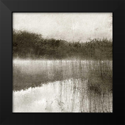Misty Morning on the Lake Black Modern Wood Framed Art Print by Allen, Kimberly