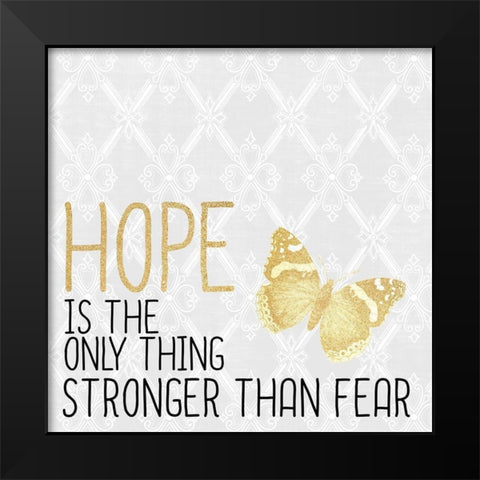 HOPE Black Modern Wood Framed Art Print by Kimberly, Allen