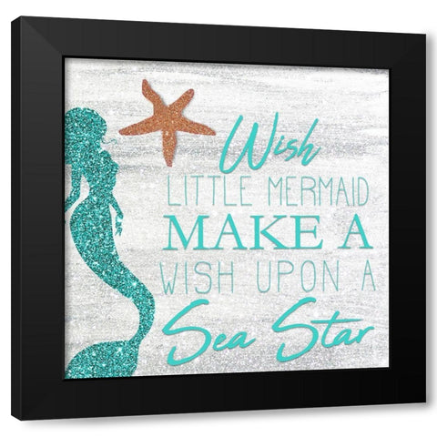 Mermaid Dreams 3 Black Modern Wood Framed Art Print with Double Matting by Kimberly, Allen