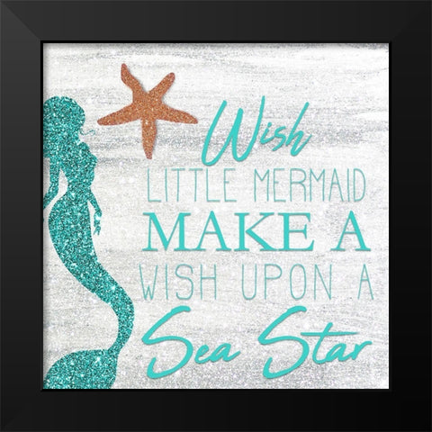 Mermaid Dreams 3 Black Modern Wood Framed Art Print by Kimberly, Allen