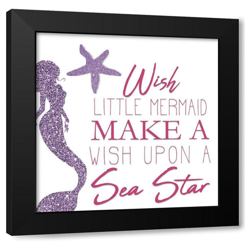 Mermaid Dreams 3 v2 Black Modern Wood Framed Art Print by Kimberly, Allen