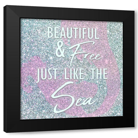 Mermaid Life 3 Black Modern Wood Framed Art Print by Kimberly, Allen