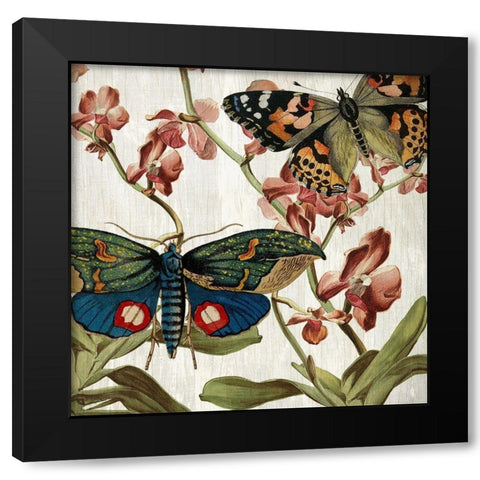 Butterfly World 3 Black Modern Wood Framed Art Print by Kimberly, Allen