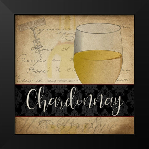 Fine Wine 2 Black Modern Wood Framed Art Print by Kimberly, Allen