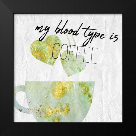 Coffee  Days 4 Black Modern Wood Framed Art Print by Kimberly, Allen