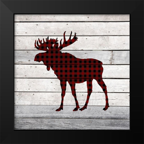 Moose and Bison Landing 2 Black Modern Wood Framed Art Print by Kimberly, Allen