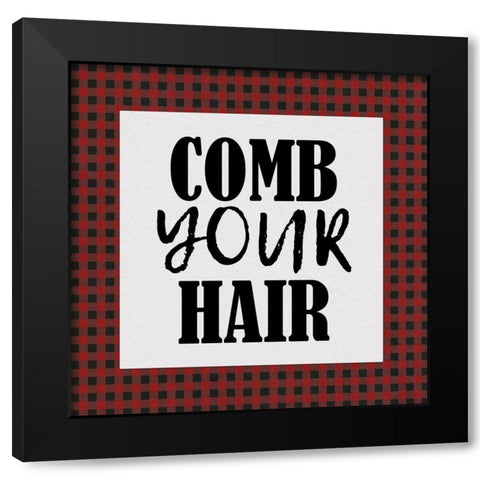 In the Bath Rules 2 Black Modern Wood Framed Art Print by Kimberly, Allen