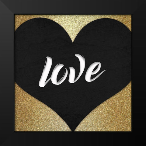 Paris Love 1 Black Modern Wood Framed Art Print by Kimberly, Allen