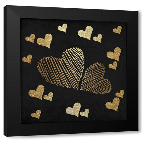 My Heart is in Paris 1 Black Modern Wood Framed Art Print with Double Matting by Kimberly, Allen