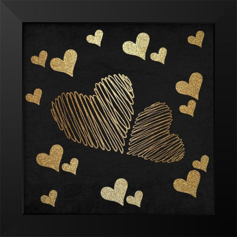 My Heart is in Paris 1 Black Modern Wood Framed Art Print by Kimberly, Allen
