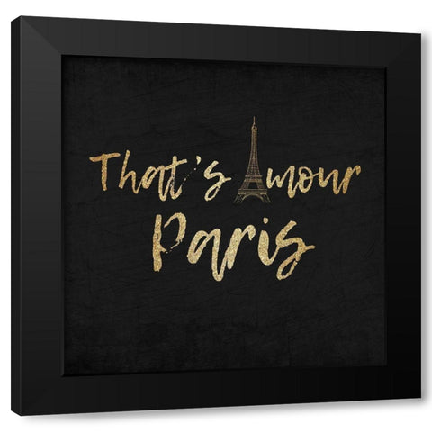 My Heart is in Paris 4 Black Modern Wood Framed Art Print with Double Matting by Kimberly, Allen