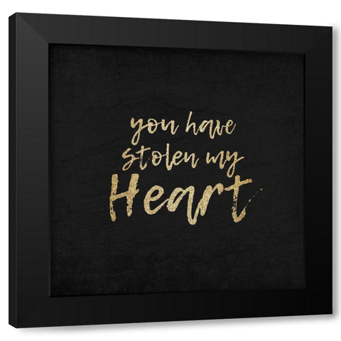 Stolen Heart Black Modern Wood Framed Art Print with Double Matting by Kimberly, Allen