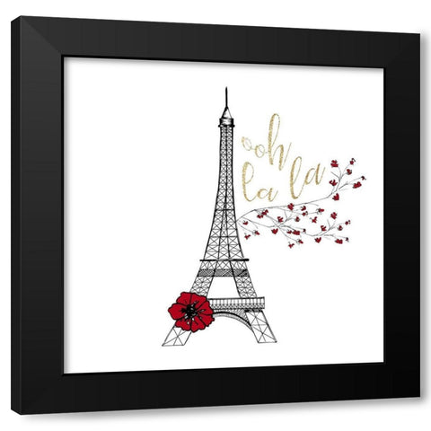 Paris Dreaming 1 Black Modern Wood Framed Art Print with Double Matting by Kimberly, Allen