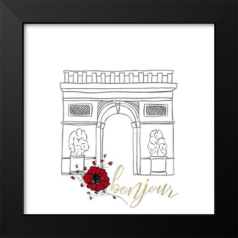 Paris Dreaming 2 Black Modern Wood Framed Art Print by Kimberly, Allen