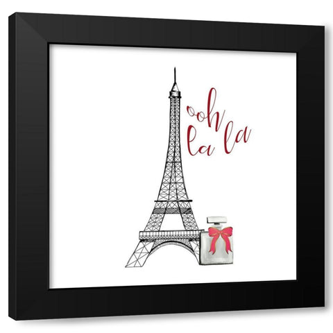 La La Paris 2 Black Modern Wood Framed Art Print by Kimberly, Allen