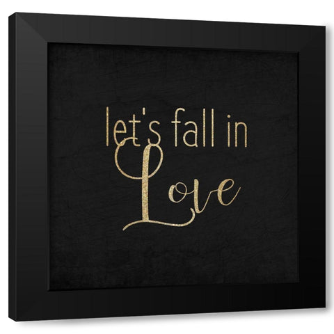 Fall in Love 1 Black Modern Wood Framed Art Print with Double Matting by Kimberly, Allen