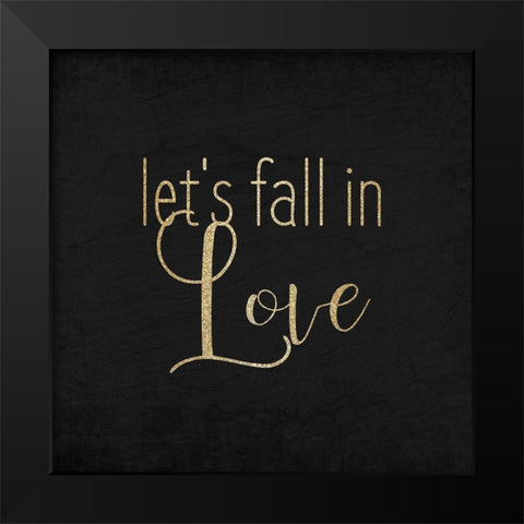 Fall in Love 1 Black Modern Wood Framed Art Print by Kimberly, Allen