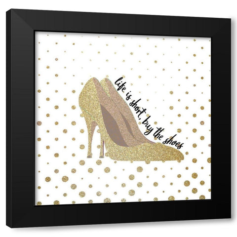 Love Shoes 1 Black Modern Wood Framed Art Print by Kimberly, Allen