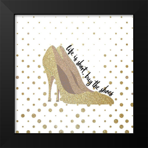 Love Shoes 1 Black Modern Wood Framed Art Print by Kimberly, Allen
