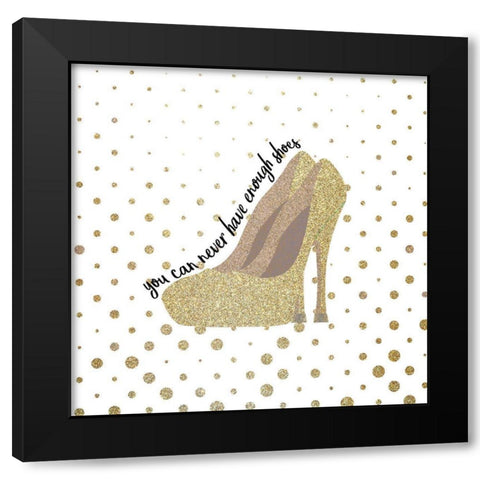 Love Shoes 2 Black Modern Wood Framed Art Print with Double Matting by Kimberly, Allen