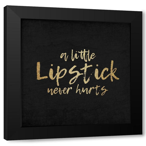 Lips 3 Black Modern Wood Framed Art Print by Kimberly, Allen