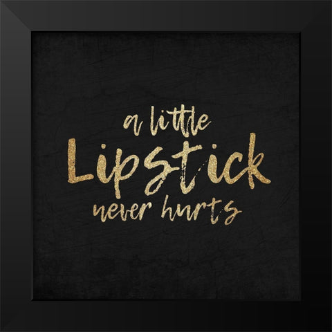 Lips 3 Black Modern Wood Framed Art Print by Kimberly, Allen
