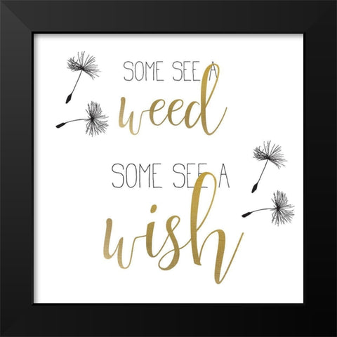 A Wish 1 Black Modern Wood Framed Art Print by Kimberly, Allen