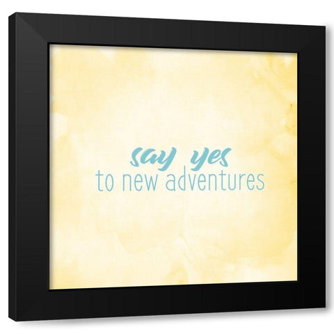 Just Live 2 Black Modern Wood Framed Art Print with Double Matting by Kimberly, Allen