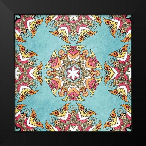 Bright Tile 1 Black Modern Wood Framed Art Print by Kimberly, Allen